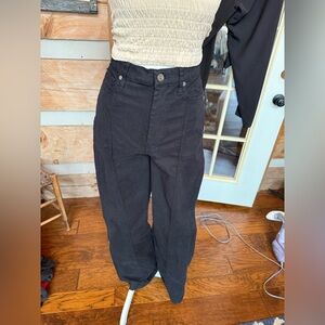 7 For All Mankind Black High Rise Dojo Women Jeans 28